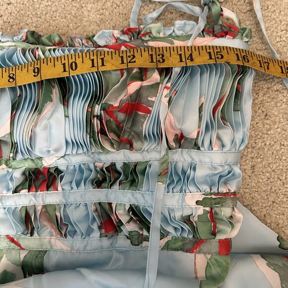 NWT Anthropologie Hutch Ruched Jumpsuit Size 0 Tropical Beach Boho Wide Leg $198 - Picture 11 of 14